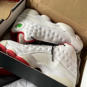 white and red jordan’s size 7